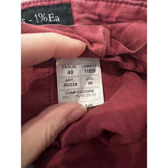 Kiton Napoli Made in Italy Straight Leg Jeans Zipper Fly Red Men's US 36x30 - Picture 7 of 8